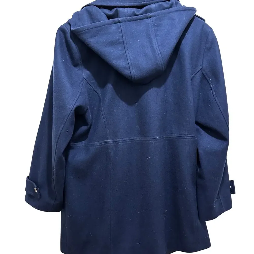 Michael Kors Blue Hooded Coat